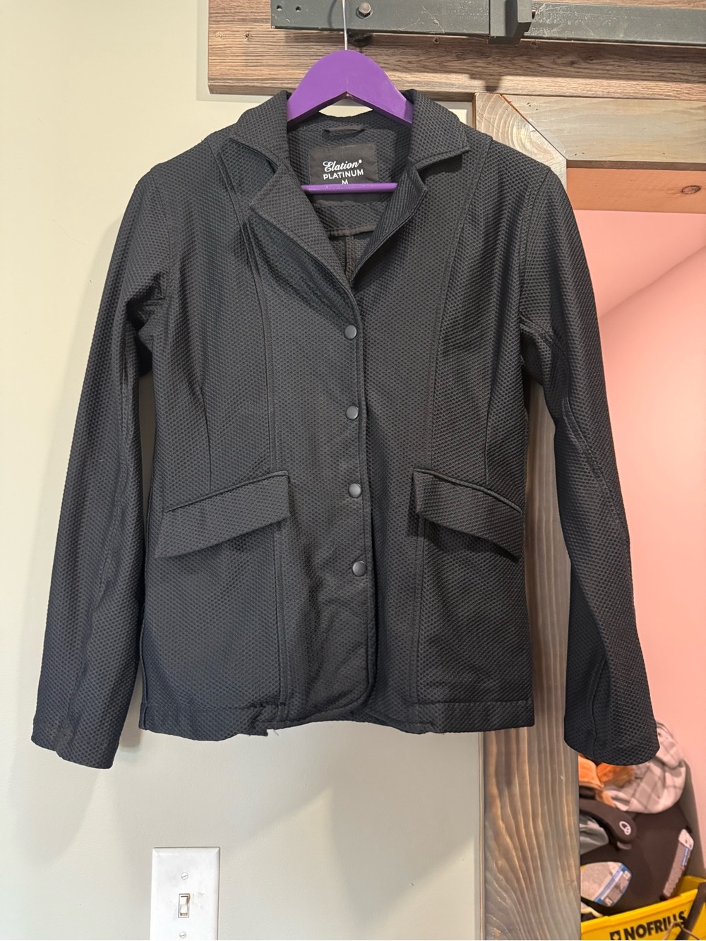 Black Textured Lightweight Jacket